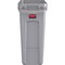 Rubbermaid Commercial 16 gal Rectangular Slim Jim Vented Container, Gray, Plastic RCP1971258CT - alternate 2